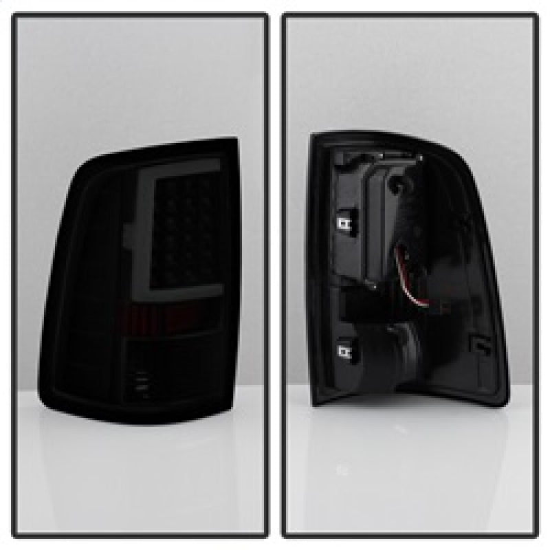 xTune 09-18 Dodge Ram 1500 LED Tail Lights - Black Smoke (ALT-ON-DR09-LBLED-BSM) SPYDER Tail Lights  AXOPROS