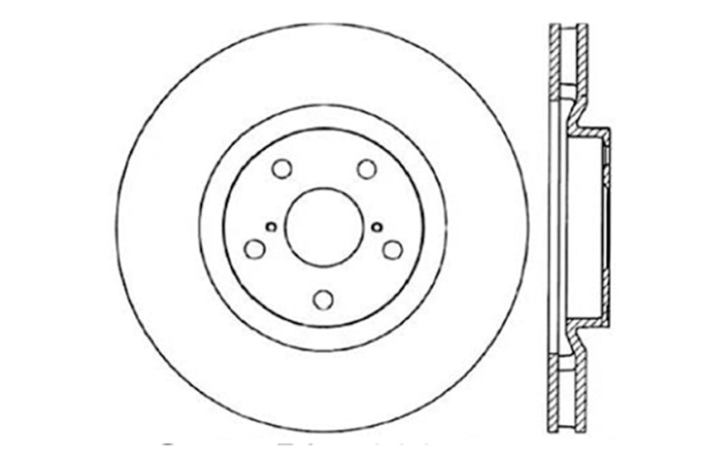 StopTech 5/93-98 Toyota Supra Turbo Right Front Slotted & Drilled Rotor Stoptech Brake Rotors - Slot & Drilled  AXOPROS