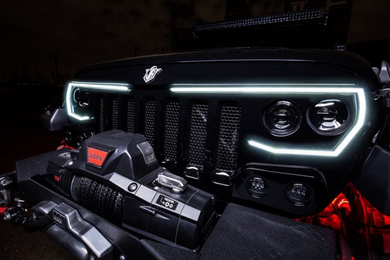 Oracle VECTOR Series Full LED Grille - Jeep Wrangler JL/JT - NA SEE WARRANTY ORACLE Lighting Light Accessories and Wiring  AXOPROS