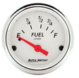 AutoMeter Gauge Fuel Level 2-1/16in. 73 Ohm(e) to 10 Ohm(f) Elec Arctic White AutoMeter Gauges  AXOPROS