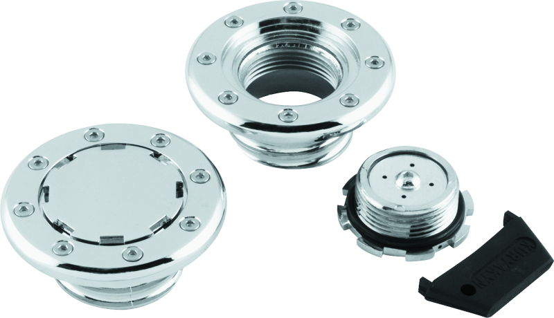 Kuryakyn Flush Mount Gas Caps Non-Vented Chrome Kuryakyn Fuel Caps  AXOPROS