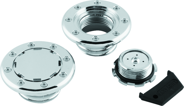 Kuryakyn Flush Mount Gas Caps Non-Vented Chrome Kuryakyn Fuel Caps  AXOPROS