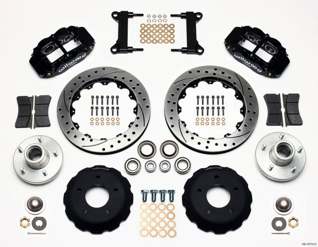 Wilwood Narrow Superlite 6R Front Hub Kit 13.06in Drilled Chevy C-10 60-87 CPP Drop Spindle Wilwood Big Brake Kits  AXOPROS
