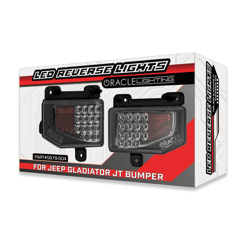 Oracle Jeep Gladiator JT Rear Bumper LED Reverse Lights w/ Plug & Play Harness - 6000K ORACLE Lighting Tail Lights  AXOPROS