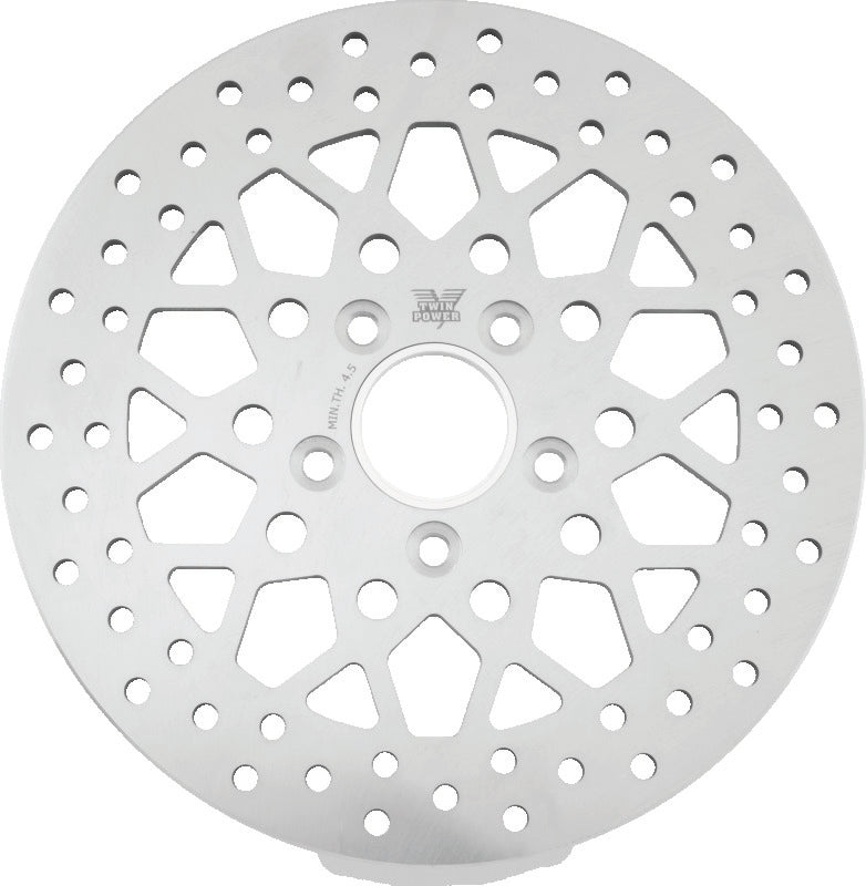 Twin Power 84-17 Big Twin Exc 08-17 FLH FLT Rear 11.5 Solid Rotor Mesh TwinPower Brake Rotors - OE  AXOPROS