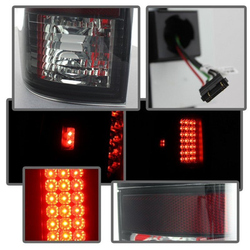 Spyder Ford F150 side 97-03/F250 Super Duty 99-07 LED Tail Lights Blk Smke ALT-YD-FF15097-LED-BSM SPYDER Tail Lights  AXOPROS