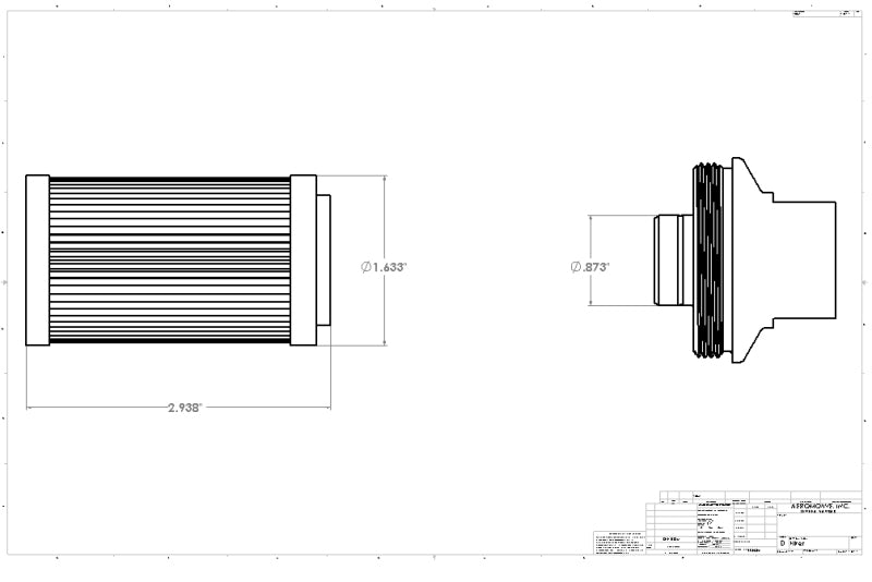 Aeromotive In-Line Filter - (AN -08 Male) 100 Micron Stainless Steel Element