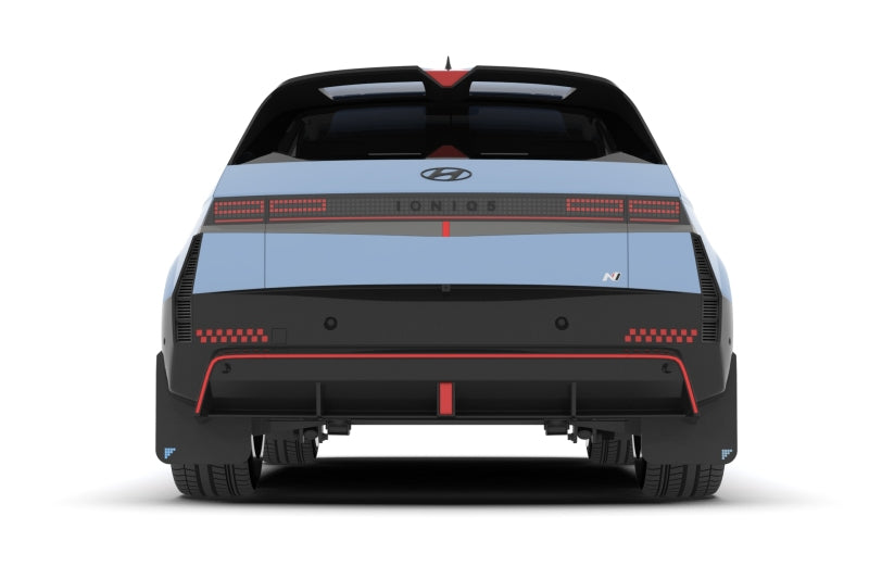 Rally Armor 2025 Hyundai Ioniq 5 N Black UR Mud Flap Light Blue Battery Logo Rally Armor Mud Flaps  AXOPROS