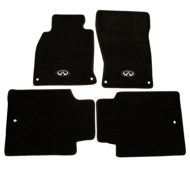 NRG Floor Mats - 13+ Infinity Q70 w/ Infiniti Emblem Logo (4 pieces) NRG Floor Mats Carpeted  AXOPROS