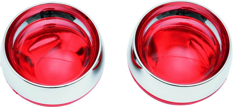 Kuryakyn Deep Dish Bezels With Red Lenses Kuryakyn Light Accessories and Wiring  AXOPROS
