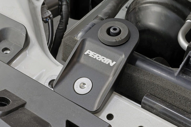 PERRIN 08-14 Subaru WRX/STI / 08-11 Impreza / 08-10 Outback Upper Radiator Bracket Set - Black Perrin Performance Hardware Kits - Other  AXOPROS