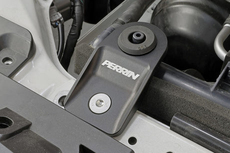 PERRIN 08-14 Subaru WRX/STI / 08-11 Impreza / 08-10 Outback Upper Radiator Bracket Set - Black Perrin Performance Hardware Kits - Other  AXOPROS