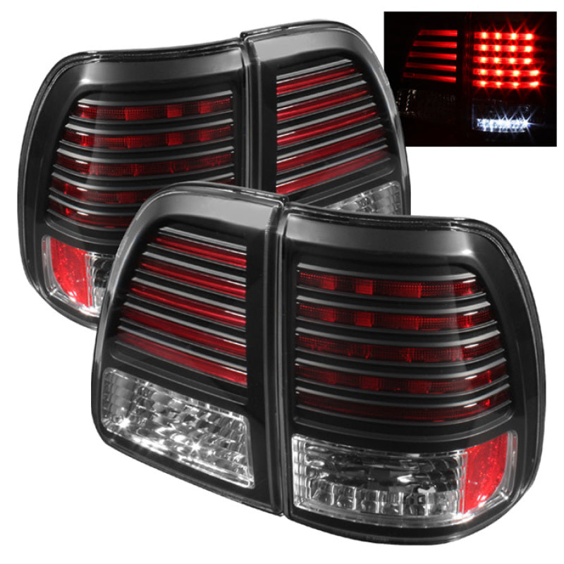 Spyder Toyota Land Cruiser 98-05 LED Tail Lights Black ALT-YD-TLAN98-LED-BK SPYDER Tail Lights  AXOPROS