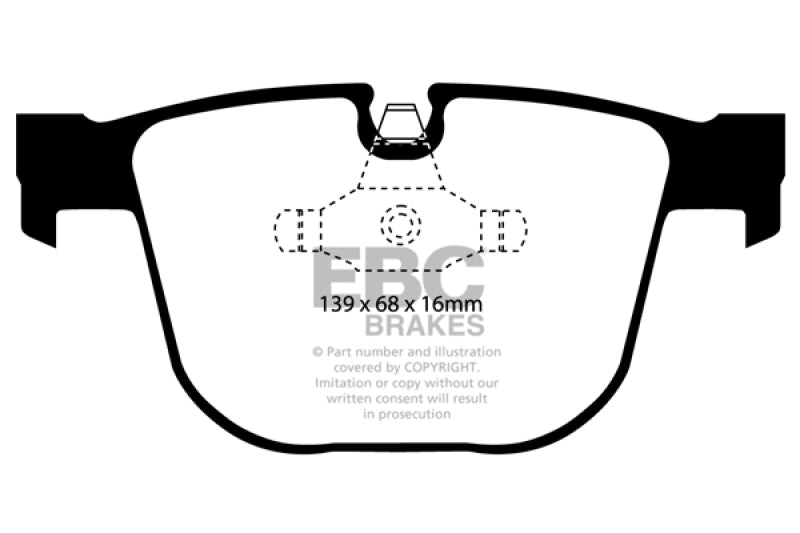 EBC 08-10 BMW M3 4.0 (E90) Yellowstuff Rear Brake Pads EBC Brake Pads - Performance  AXOPROS
