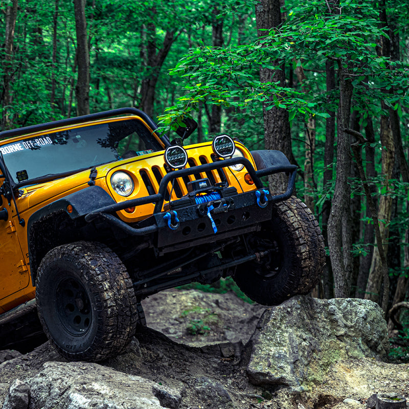 Borne Off-Road 12K Winch - Orange Synthetic Rope Borne Off-Road Winches  AXOPROS