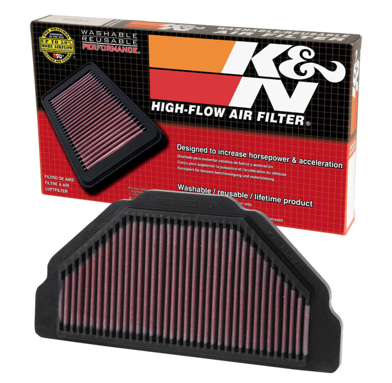 K&N 98-02 Kawasaki ZX6R Ninja/05-08 ZZR600 Air Filter K&N Engineering Air Filters - Direct Fit  AXOPROS