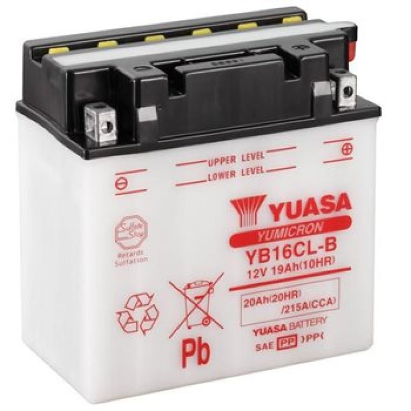 Yuasa YB16CL-B Yumicron 12-Volt Battery Yuasa Battery Batteries  AXOPROS