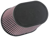 K&N Universal Rubber Filter 6.25in x 4in Oval FLG / 7.375in x 5.5in Base / 6.25in x 4in Top / 5in H K&N Engineering Air Filters - Universal Fit  AXOPROS