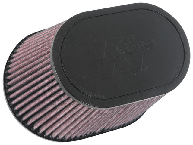 K&N Universal Rubber Filter 6.25in x 4in Oval FLG / 7.375in x 5.5in Base / 6.25in x 4in Top / 5in H K&N Engineering Air Filters - Universal Fit  AXOPROS