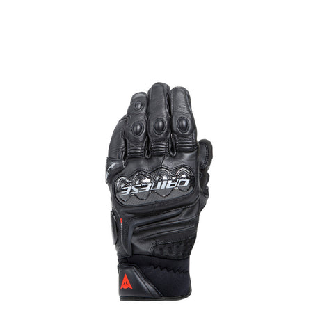 Dainese Carbon 4 Short Leather Gloves Black/Fluorescent Red - 2XL Dainese Gloves  AXOPROS