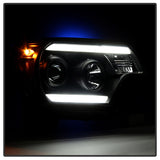 Spyder Toyota Tacoma 12-15 Projector Headlights Light Bar DRL Black PRO-YD-TT12-LBDRL-BK SPYDER Headlights  AXOPROS