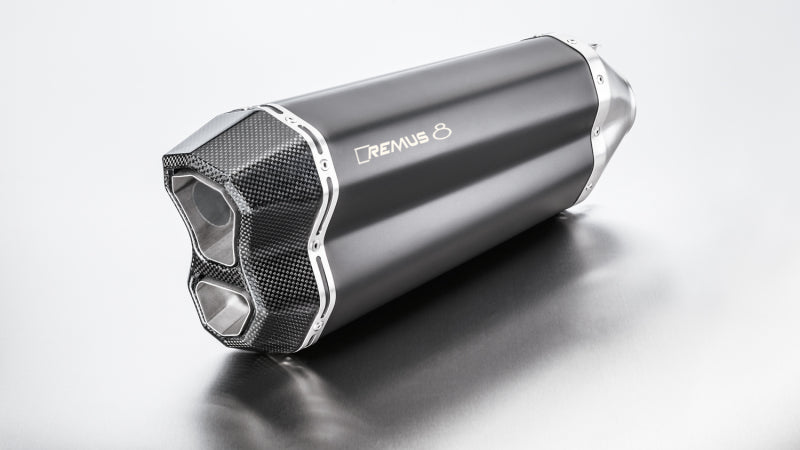 Remus 18-20 BMW R 1250 GS/Adventure (Euro 4) Remus 8 Black Race Slip On (Connection Tube Req) Remus Motorcycle Slip-On  AXOPROS