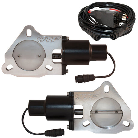 QTP 3in Bolt-On QTEC Dual Electric Cutout Valves - Pair - AXOPROS