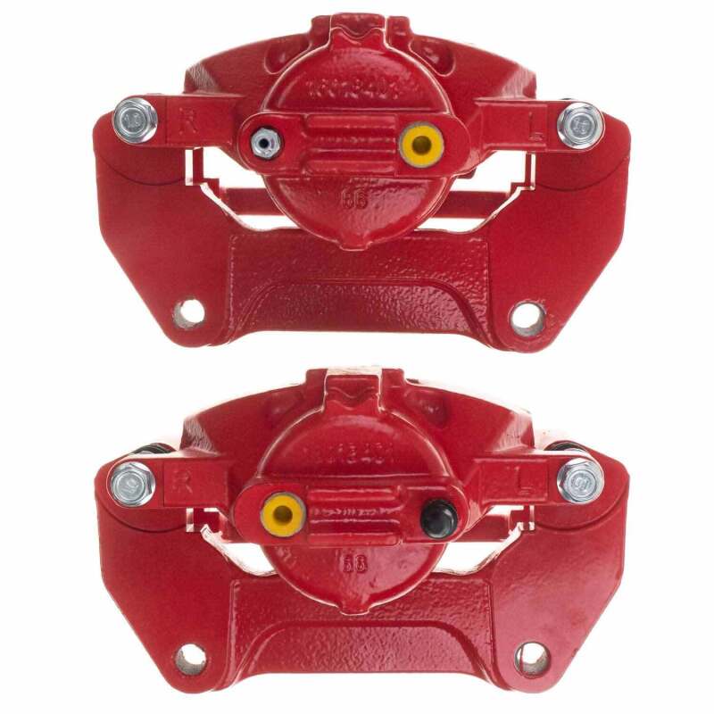 Power Stop 07-18 Jeep Wrangler JK Front Red Caliper Pair w/Bracket PowerStop Brake Calipers - Perf  AXOPROS