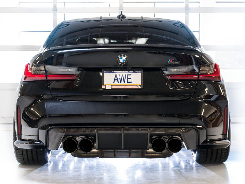 AWE Track Edition Catback Exhaust for BMW G8X M3/M4 - Diamond Black Tips AWE Tuning Catback  AXOPROS