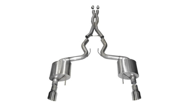 Corsa 2015-2017 Ford Mustang GT 5.0 3in Cat Back Exhaust Polish Dual 4.5in Tip (Xtreme) CORSA Performance Catback  AXOPROS