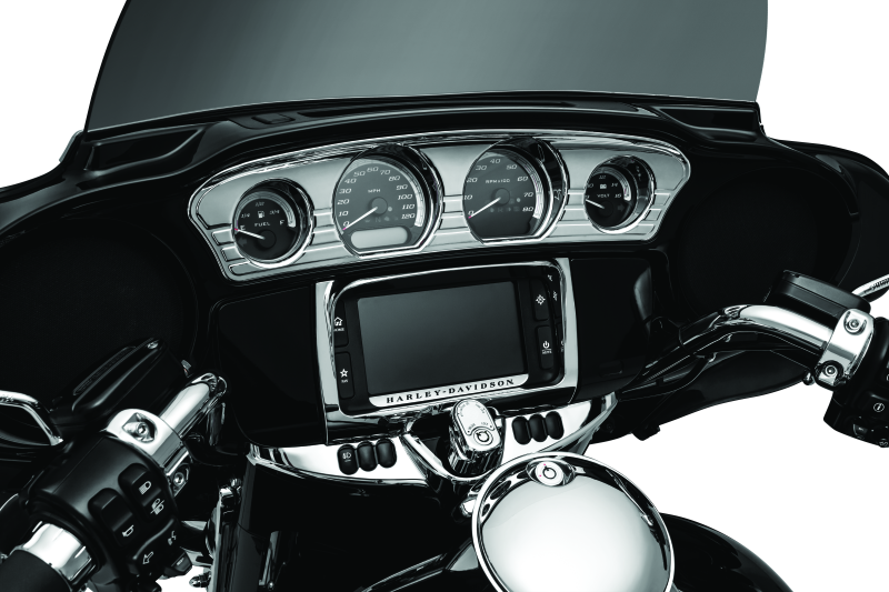 Kuryakyn Tri-Line Gauge Trim 14-Up Touring Models Chrome Kuryakyn Gauges  AXOPROS