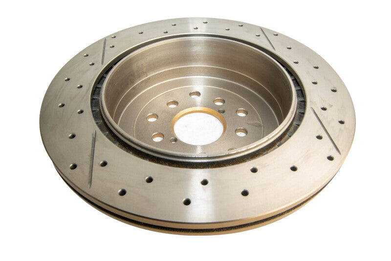 DBA 02-07 Subaru WRX STi 10 Stud Hole Rear Drilled & Slotted Street Series Rotor DBA Brake Rotors - Slot & Drilled  AXOPROS
