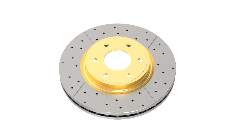 DBA 02-07 Subaru WRX STi 10 Stud Hole Rear Drilled & Slotted Street Series Rotor DBA Brake Rotors - Slot & Drilled  AXOPROS