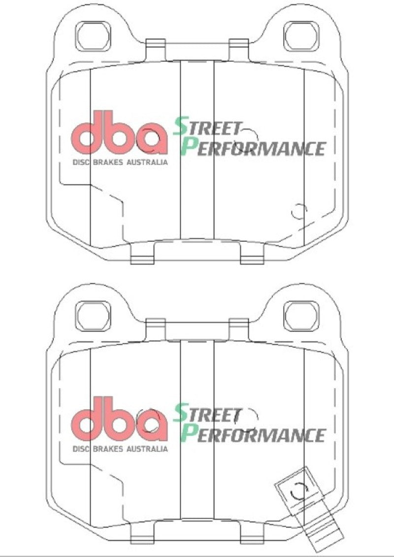 DBA 03-06 EVO / 04-09 STi / 03-07 350Z Track Edition/G35 w/ Brembo SP500 Rear Brake Pads DBA Brake Pads - Performance  AXOPROS
