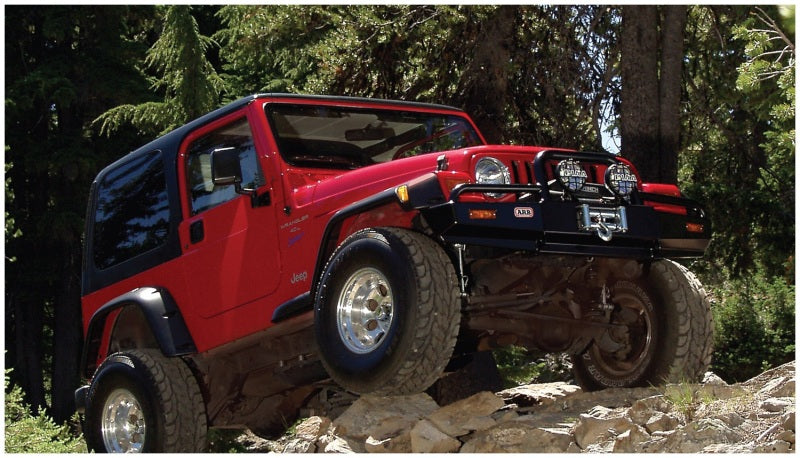 Bushwacker 97-06 Jeep TJ Max Pocket Style Flares 4pc - Black Bushwacker Fender Flares  AXOPROS