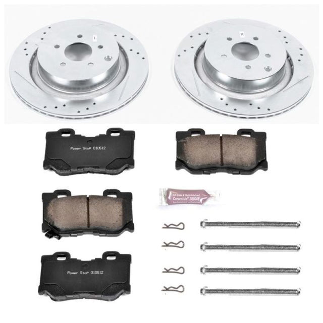 Power Stop 09-13 Infiniti FX50 Rear Z23 Evolution Sport Brake Kit PowerStop Brake Kits - Performance D&S  AXOPROS