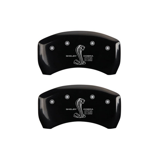 MGP Rear set 2 Caliper Covers Engraved Rear GT500 Shelby & Cobra Black finish silver ch MGP Caliper Covers  AXOPROS