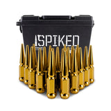 Mishimoto Steel Spiked Lug Nuts M12x1.5 20pc Set - Gold Mishimoto Lug Nuts  AXOPROS