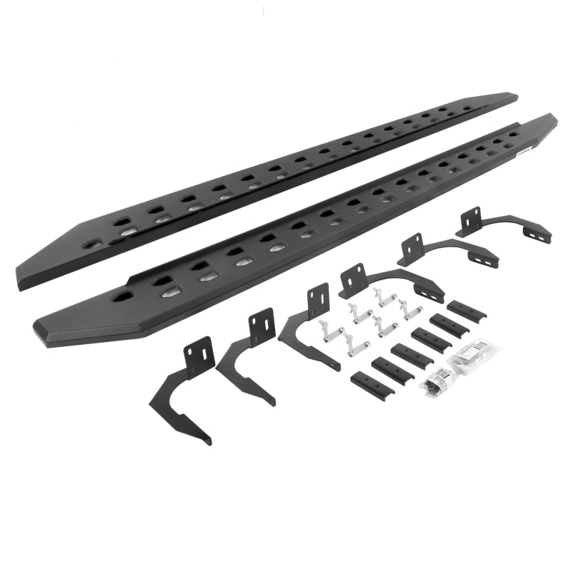 Go Rhino Go Rhino 10-22 Ram 2500/3500HD Crew Cab 4DR RB20 Slim Running Boards Kit (Incl. Brackets) - Tex. Blk Running Boards aftermarket performance part