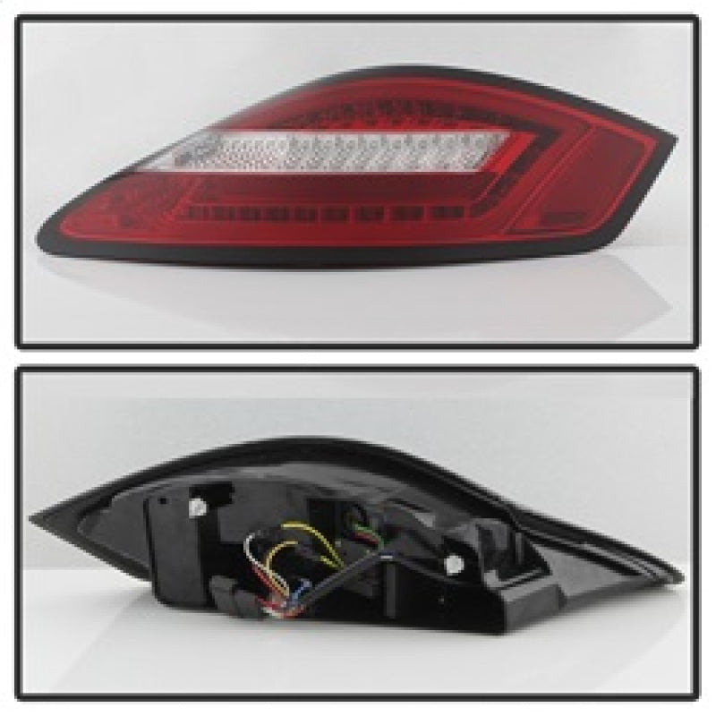 Spyder Porsche 987 Cayman 06-08 / Boxster 05-08 LED Tail Lights - Red Clear ALT-YD-P98705-LED-RC SPYDER Tail Lights  AXOPROS