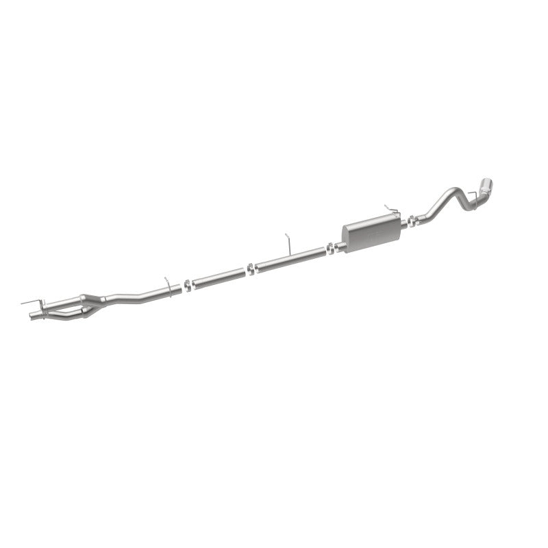 MagnaFlow Sys C/B 11-15 Ford Super Duty F250 6.2L EC CC, SS 3.5in Single Rear Pass Side Ext 5in Tip Magnaflow Catback  AXOPROS