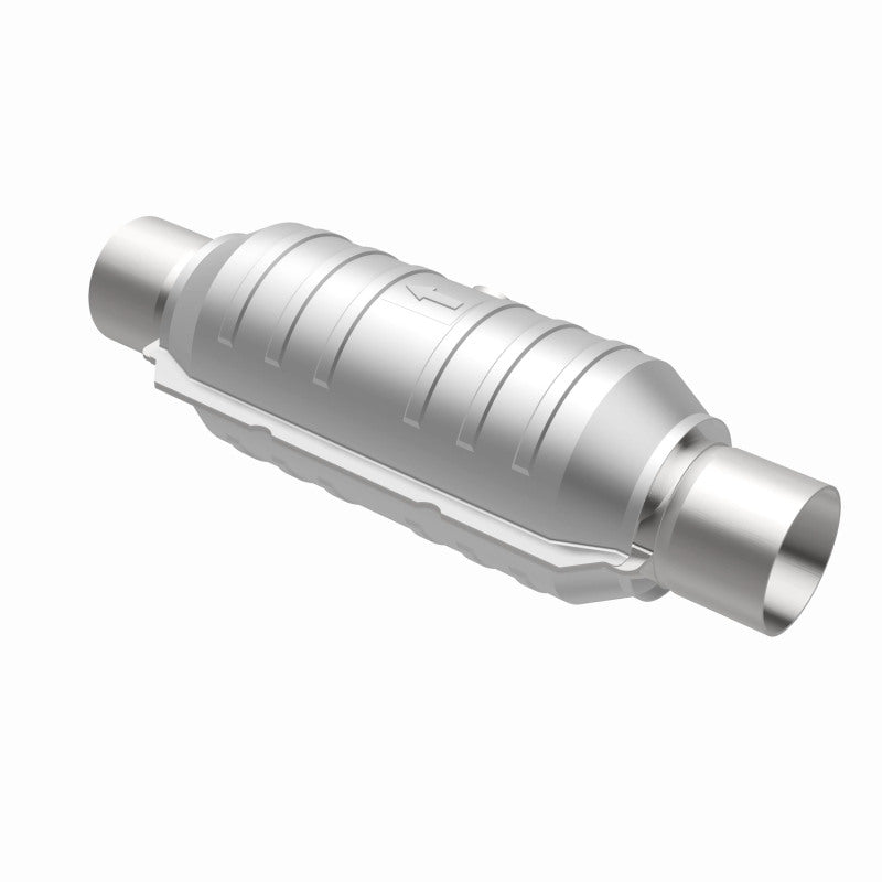 MagnaFlow Conv Univ 2.25in Inlet/Outlet Center/Center Round 11in Body L x 5.125in W x 15in Overall L Magnaflow Catalytic Converter Universal  AXOPROS