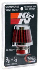 K&N 2in Base OD x .375in Flange ID x 1.75in H Rubber Base Crankcase Vent Filter K&N Engineering Air Filters - Universal Fit  AXOPROS