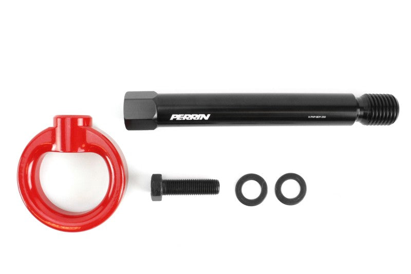 PERRIN 17-21 Honda Civic Si/Type R/Touring/Hatchback Tow Hook Kit Rear - Red Perrin Performance Tow Hooks  AXOPROS