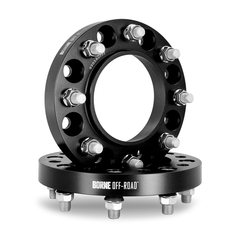 Borne Off-Road Wheel Spacers - 8X170 - 125 - 25mm - M14 - Black Borne Off-Road Wheel Spacers & Adapters  AXOPROS