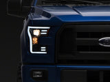 Raxiom Raxiom 15-17 Ford F-150 G3 Projector Headlights w/ LED Accent- Black Housing (Clear Lens) Headlights aftermarket performance part