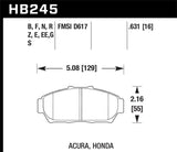 Hawk 94-01 Acura Integra (excl Type R)  HP+ Street Front Brake Pads Hawk Performance Brake Pads - Performance  AXOPROS