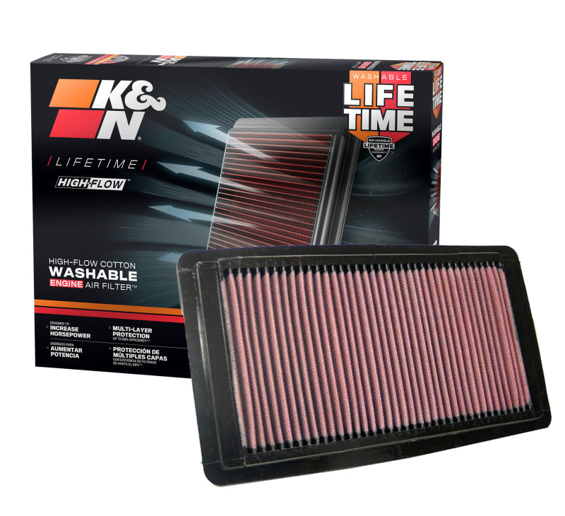 K&N 05-10 Honda Odyssey / 09-10 Pilot V6-3.5L Drop In Air Filter K&N Engineering Air Filters - Drop In  AXOPROS