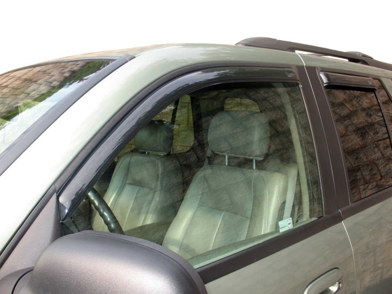 AVS 02-09 Chevy Trailblazer Ventvisor In-Channel Front & Rear Window Deflectors 4pc - Smoke AVS Wind Deflectors  AXOPROS