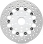 Twin Power 84-17 Big Twin Exc 08-17 FLH FLT Rear 11.5 Floating Rotor Silver Holes TwinPower Brake Rotors - OE  AXOPROS